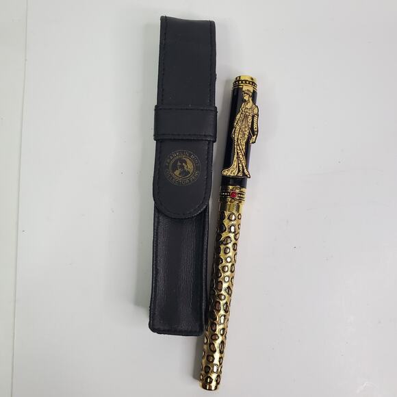 Franklin Mint House Of Erte Cabochon Leopard Fountain Pen - Picture 1 of 10